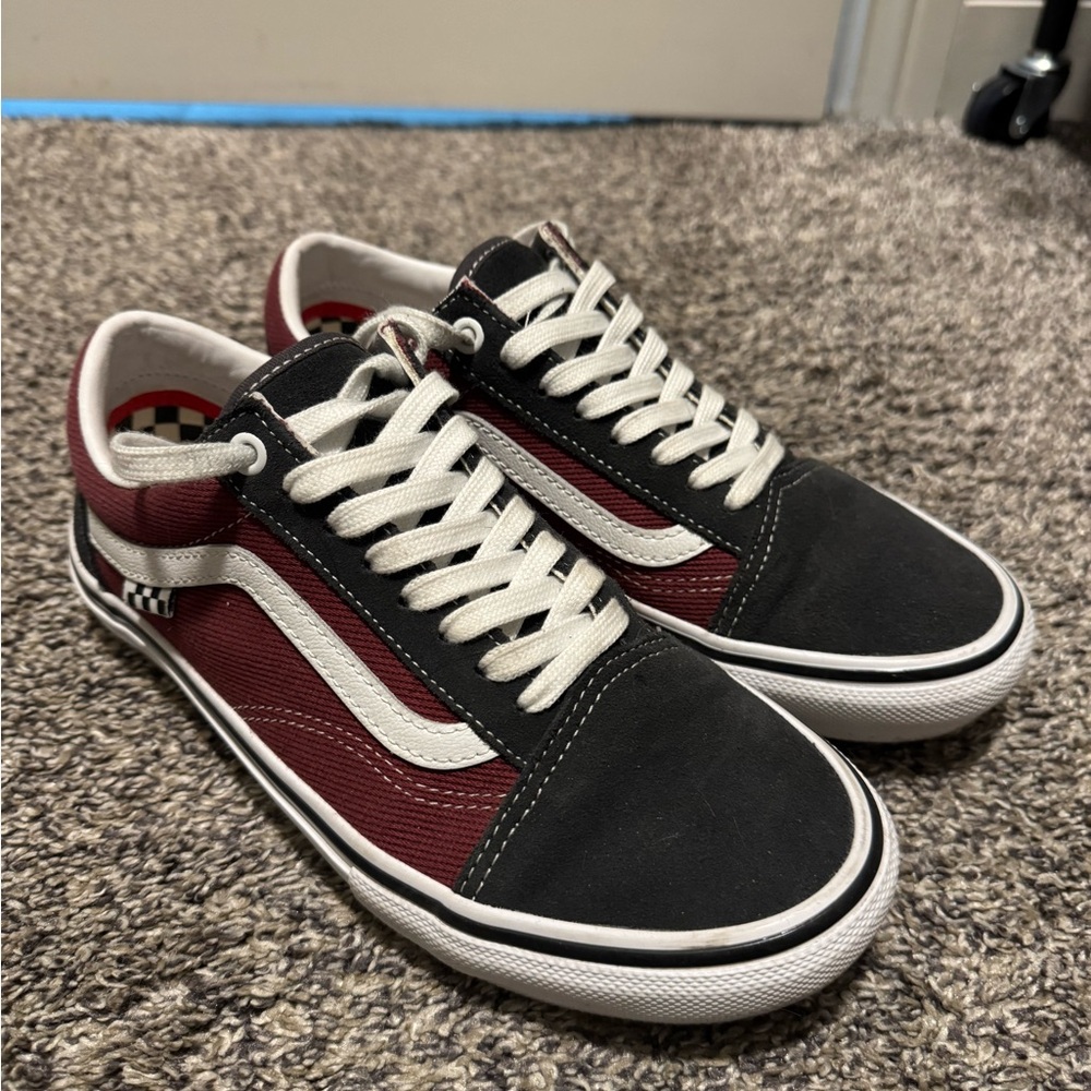 Vans Black and Red Old Skool Sneakers
